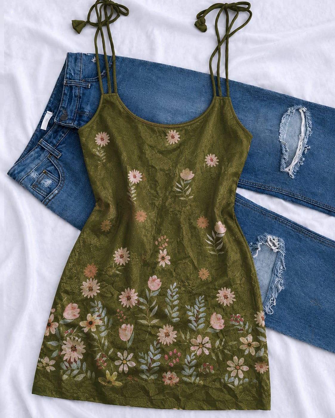 Olive bloom kurti